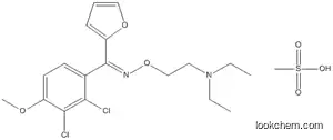 Molecular Structure of 56425-53-7 (Methanone, (2,3-dichloro-4-methoxyphenyl)-2-furanyl-,O-[2-(diethylamino)ethyl]oxime, (Z)-, monomethanesulfonate)